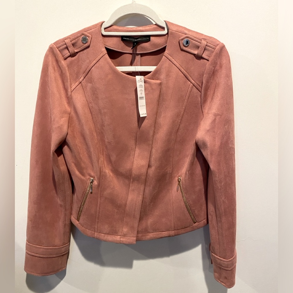 NWT WHBM Mauve Suede Jacket
